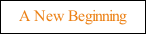 A New Beginning